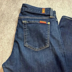 7 for all Mankind, The Ankle Skinny. Dark  Wash. Size 28.